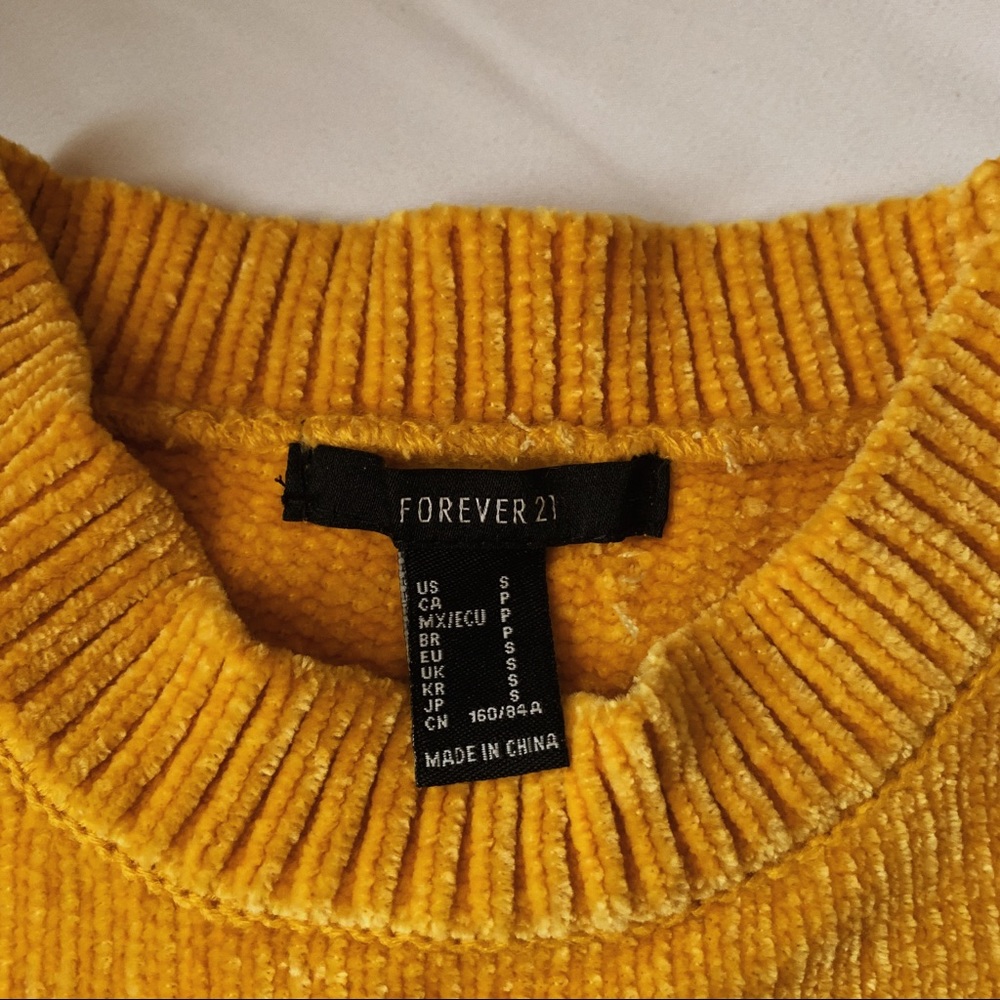 FOREVER 21 mustard yellow sweater NWOT - Picture 4 of 4